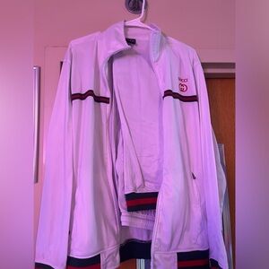Gucci White tracksuit. For the jacket and pants
